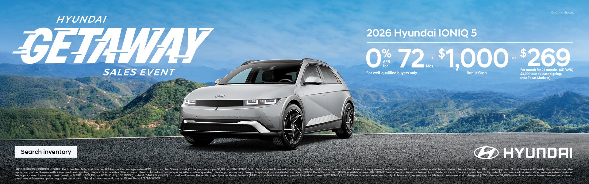 2026 Hyundai IONIQ 5 South-Central APR and Bonus Cash or Lease Offer